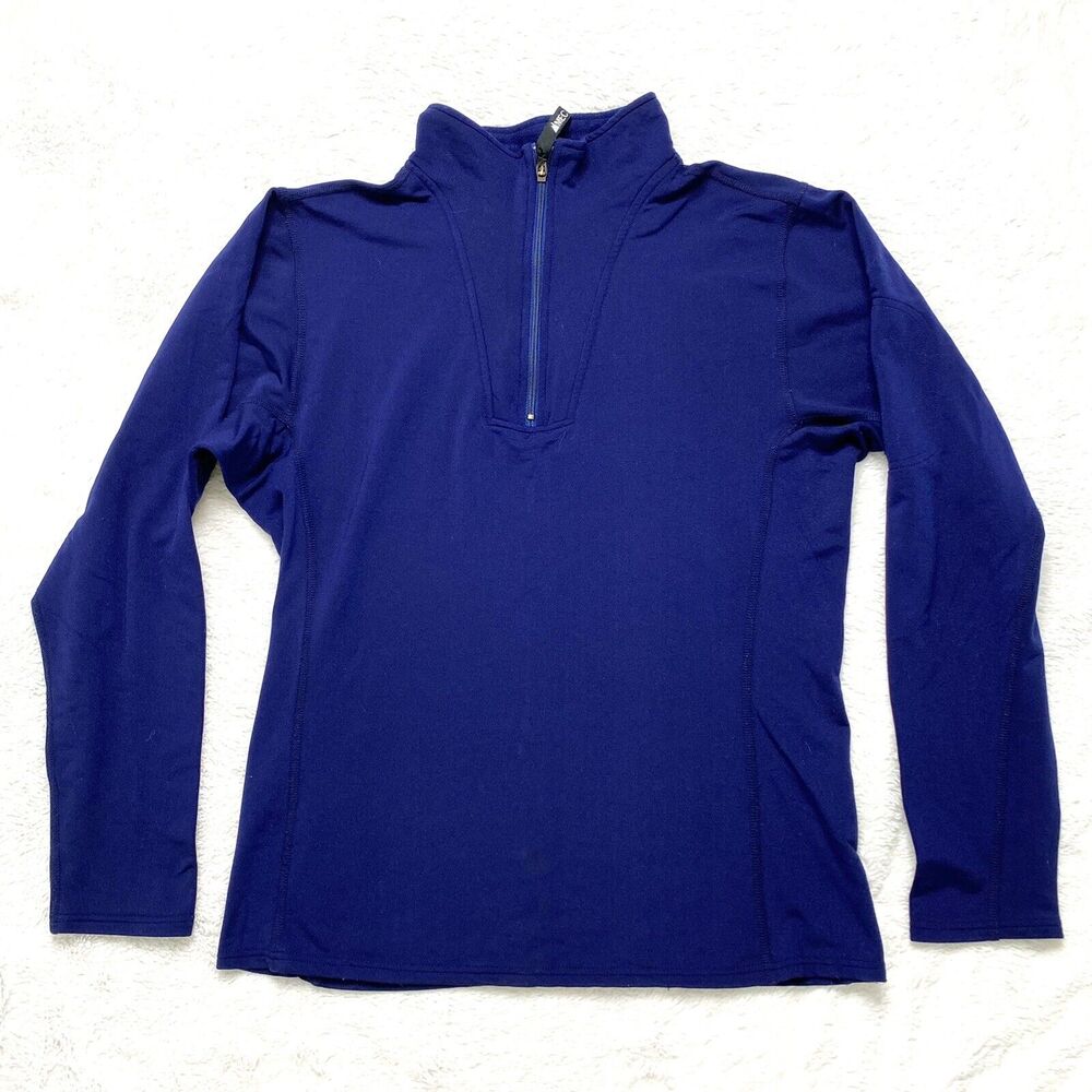 MOUNTAIN EQUIPMENT CO-OP Navy Blue Mens Midlayer Long Sleeve Shirt Medium Nylon